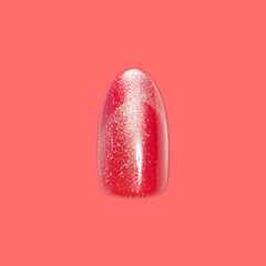 Red Illusion Velvet French - Press On | Medium | Almond